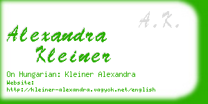 alexandra kleiner business card